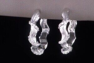 Christian James by Scott Grimes Sterling Silver Gemstone Hoop Earrings